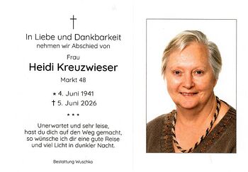 Heidi Kreuzwieser / Bestattung Wuschko