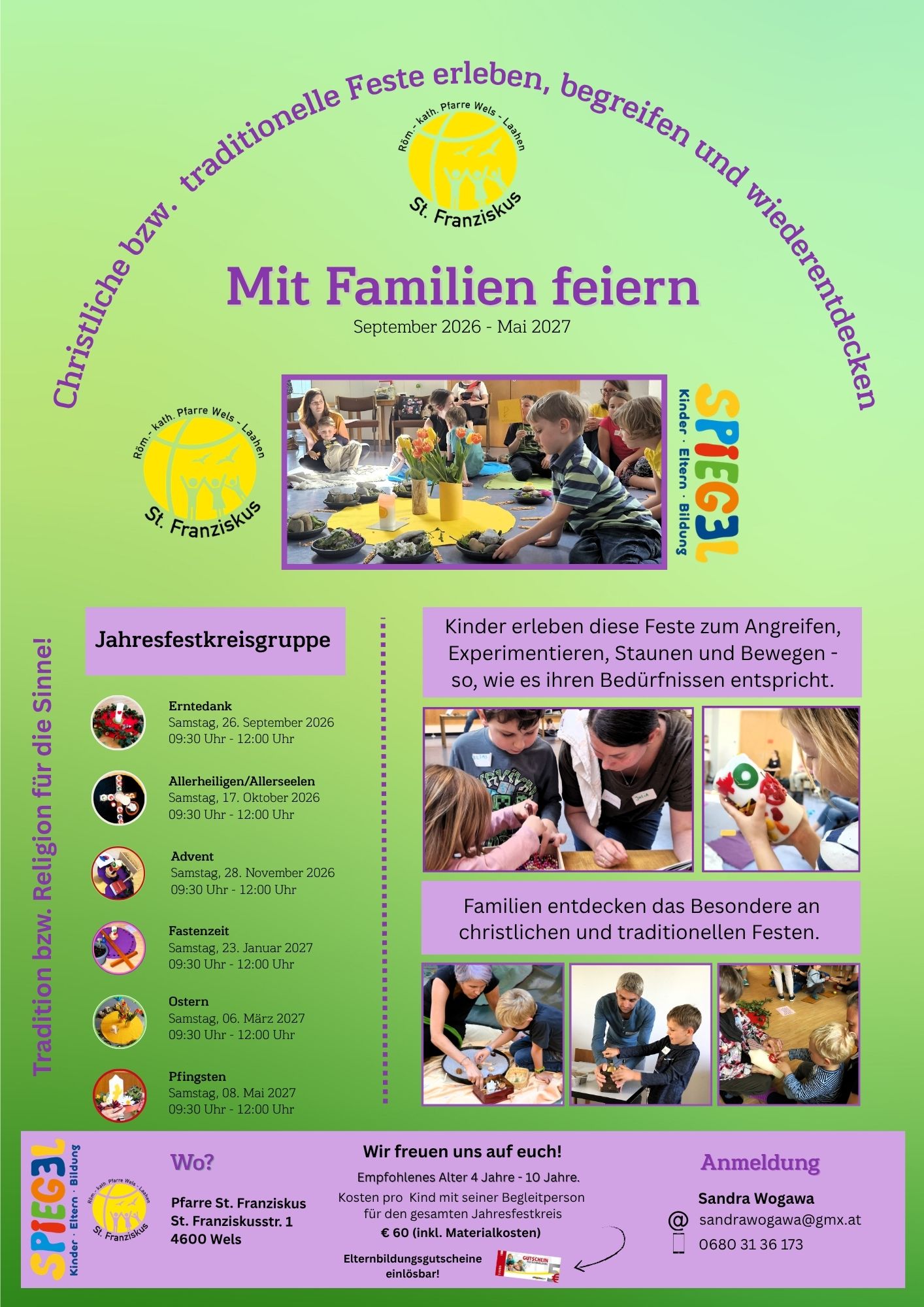 Jahresfestkreis Wels St. Franziskus / SPIEGEL Mit Familien feiern