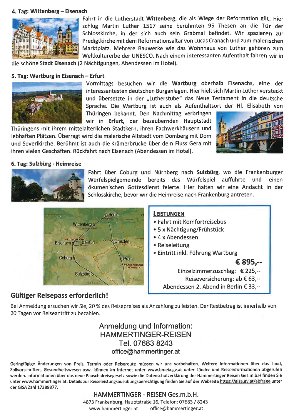 Programm Pfarrreise 2025