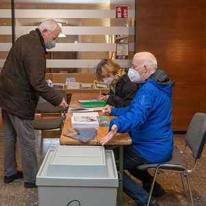 Wahllokal in der Kirche