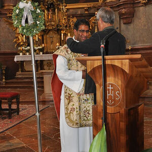 Abschied des Pfarrer P. Brian