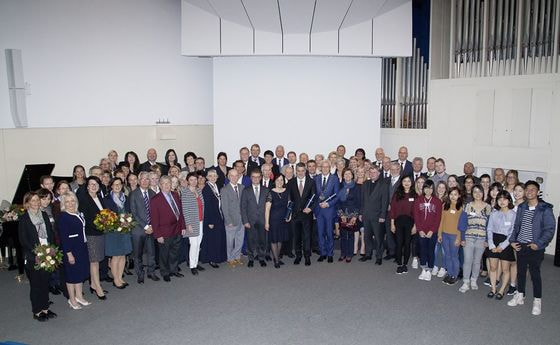 Zahlreiche Ehrengäste aus Politik, Diözese und Wissenschaft gratulierten der Hochschule und dem Rektorat.   