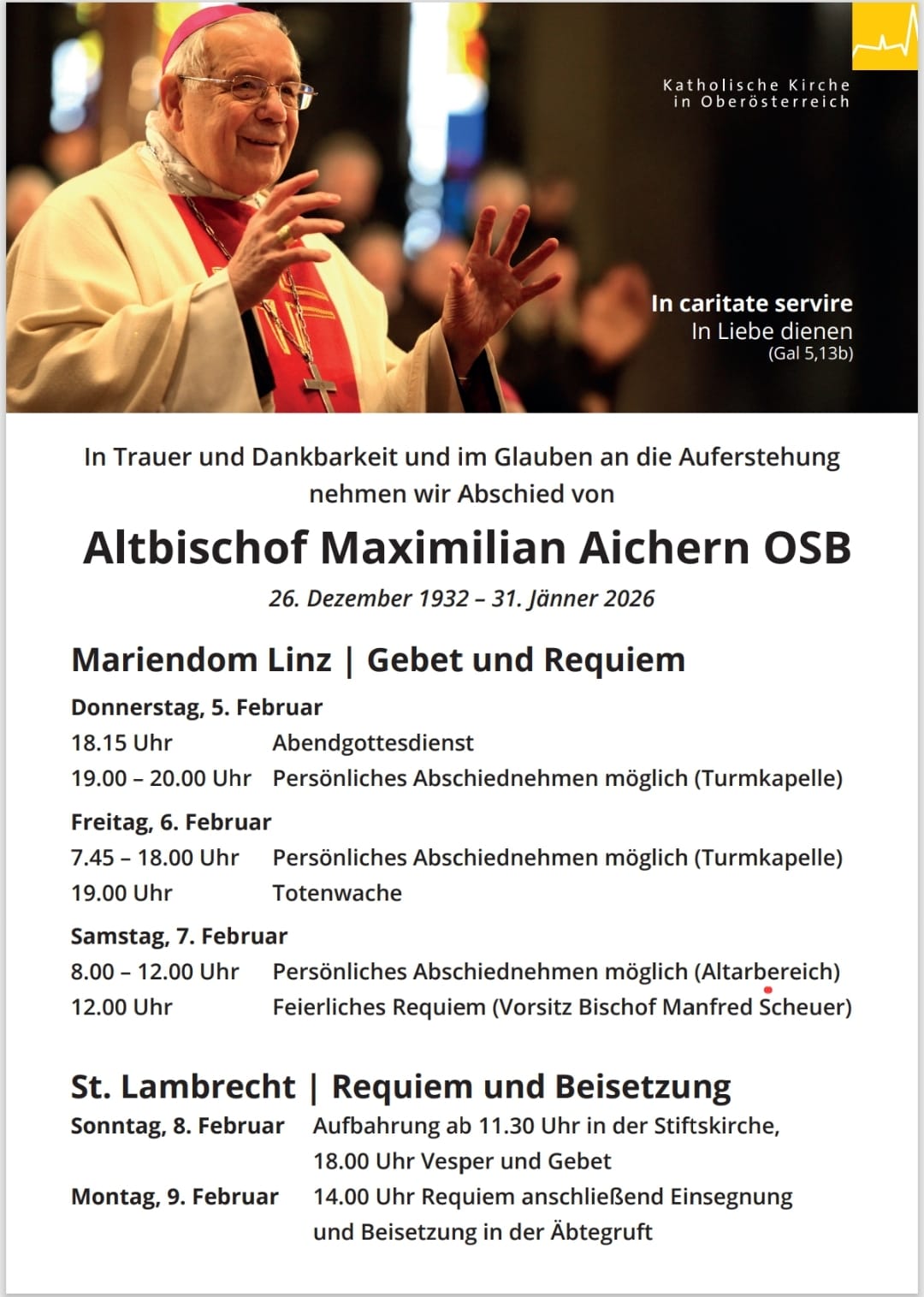 Bischof Maximilian Aichern