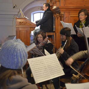 Der Kirchenchor bei der Festmesse am Christtag