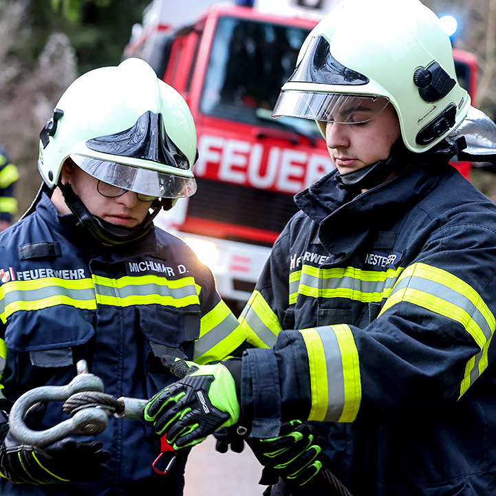 Dominik Michlmayr ist Feuerwehrmann