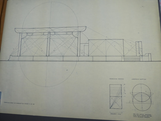 Plan der Linzer Synagoge / © KTU/Eder Plan der Linzer Synagoge in der Bethlehemstraße aus dem Jahr 1967 von Friedrich Goffitzer
