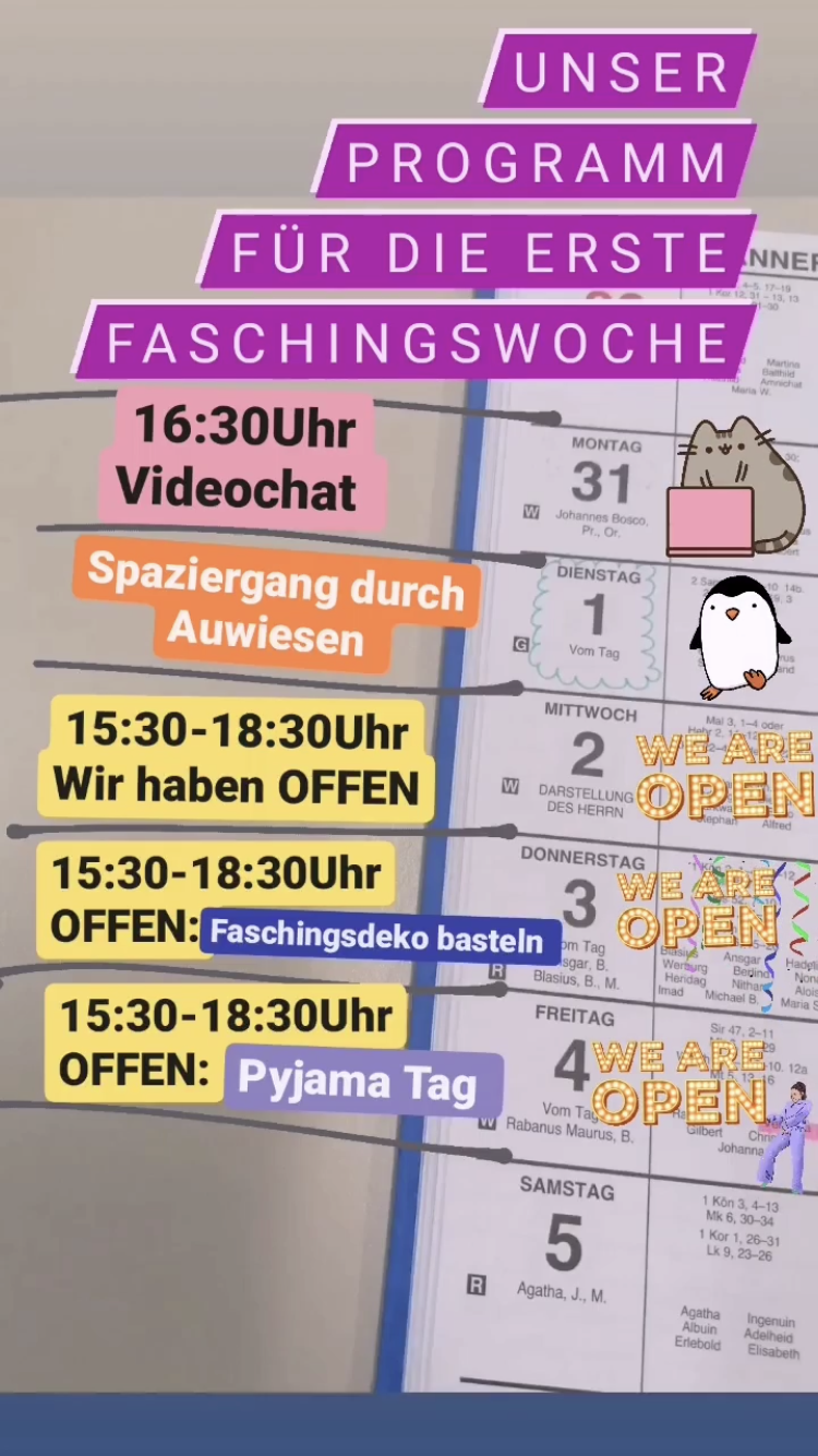 Programm 1. Februarwoche