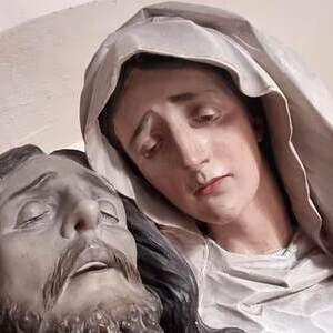 Detail: Leidende Gottesmutter mit dem Leichnam Jesu