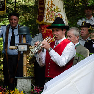 Gedenkfeier Fliegerkreuz in Entholz