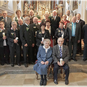 9 Jubilare mit 50-, 60-, und 65-igsten Hochzeitstag