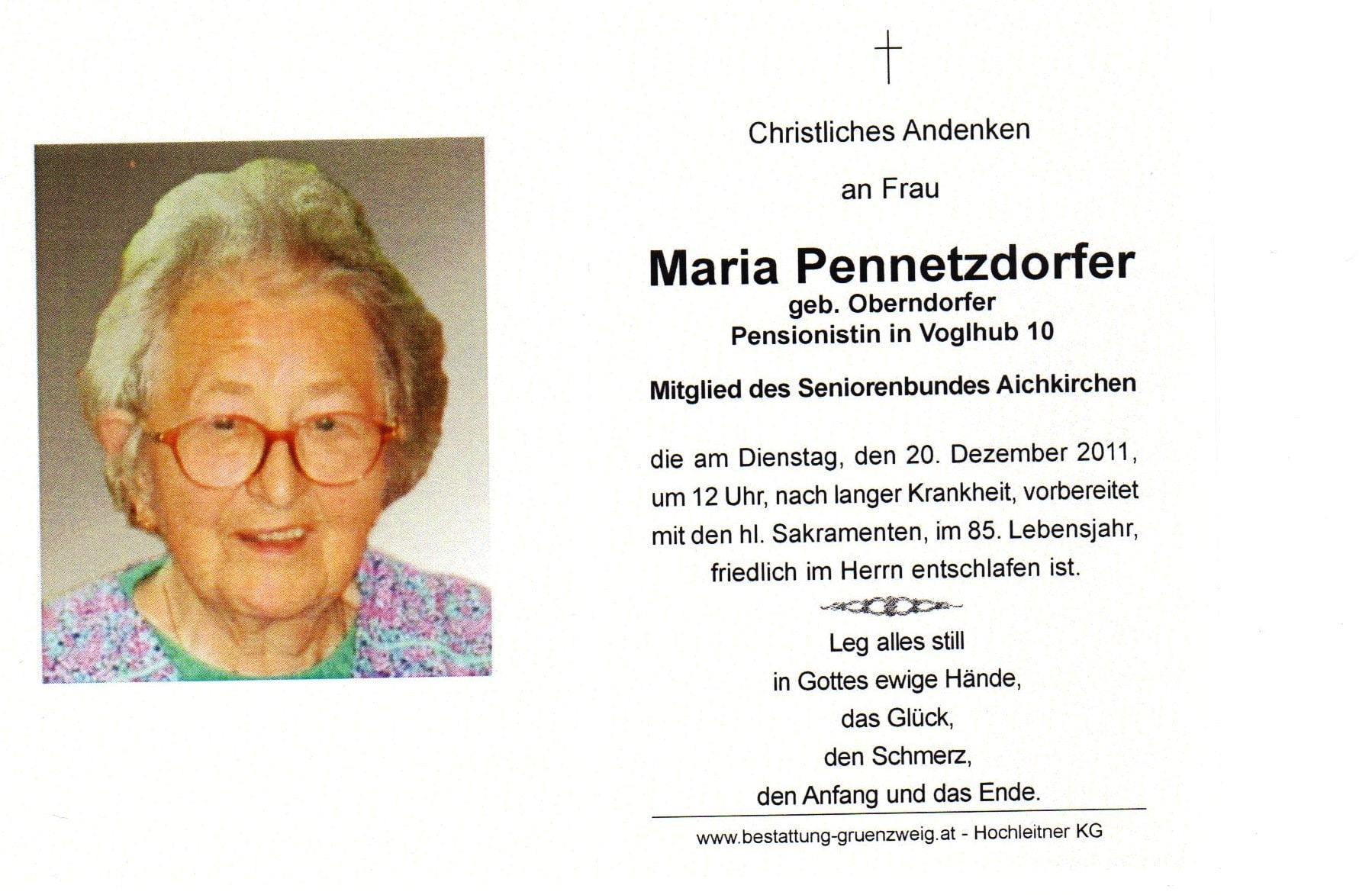 Pennetzdorfer Maria