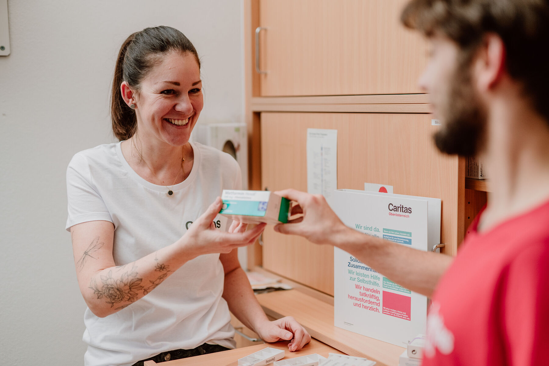 Julia Kriegner, Diplomierte Gesundheits- und Krankenpflegerin, arbeitet in der Caritas-Einrichtung St. Pius für Menschen mit Beeinträchtigungen in Steegen.