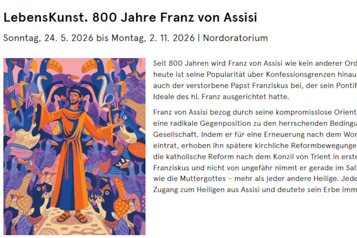 Screenshot Ausstellung Franz von Assisi