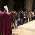 Zulassungsfeier für erwachsene TaufkandidatInnen mit Bischof Manfred Scheuer im Linzer Mariendom.