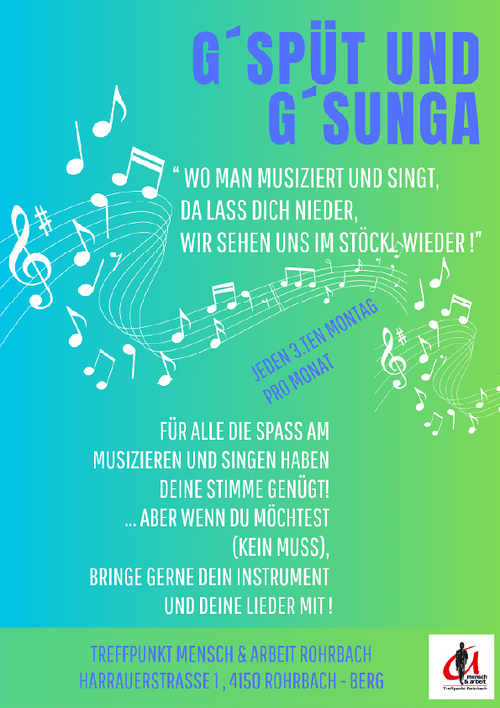 Einladung Gspüt und Gsunga