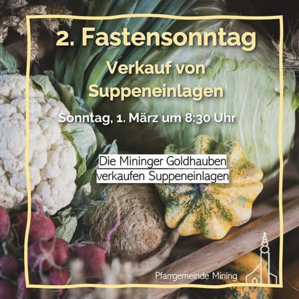 Verkauf von Suppeneinlagen am Familienfasttag