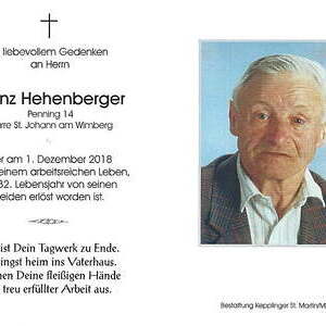 gestorben am 1. Dezember 2018