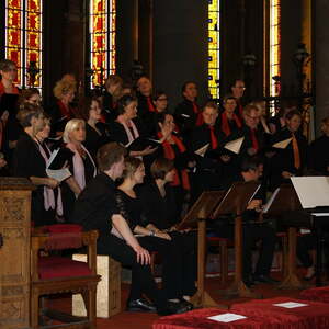 Der Hartkirchner Chor 'cantus toccare' bei der Vesper im Linzer Mariendom