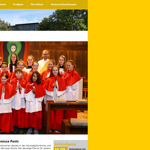 Eine Gruppenseite auf unserer alten Webseite.