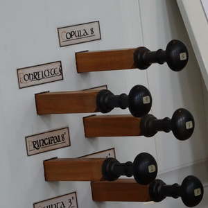 Die einzelnen Register der Orgel.