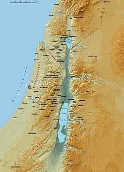 Landkarte Israel-Palästina