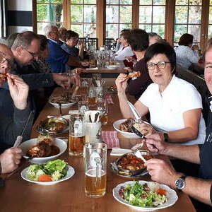 die Schweinshaxn war lecker