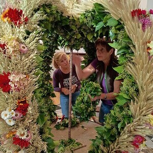 Binden der Erntedankkrone