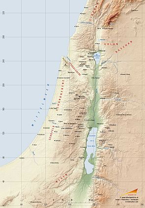 Landkarte israel bibel