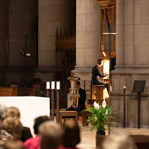 Dommusikassistent Gerhard Raab und Tubist Matthias Haslinger
