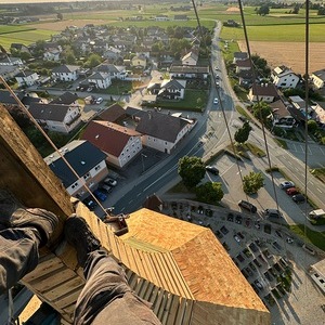 Erneuerung Zwiebelturm Pfarrkirche Burgkirchen