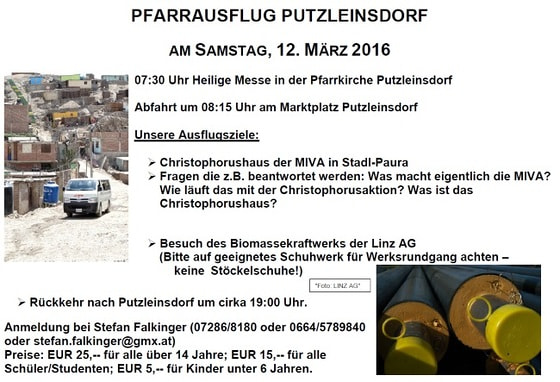 Einladung zum Pfarrausflug