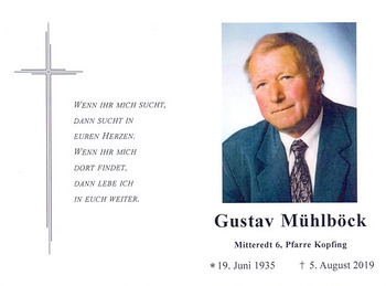 Gustav Mühlböck / © Pfarrgemeinde Kopfing Gustav Mühlböck