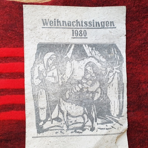 Programm Weihnachtssingen 1980