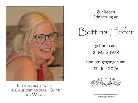 Bettina Hofer / Bestattung Schärding