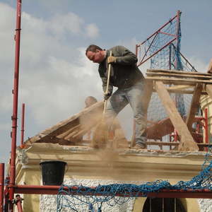 Renovierung Dach Doblkapelle / 2. Tag