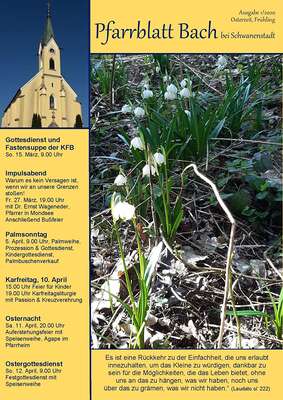 Pfarrblatt Bach