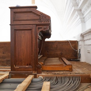 Orgel Leitungen zu den Pfeifen