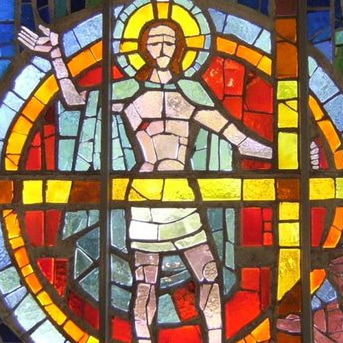 Aufbahrungshalle / © Pfarre Weißkirchen bei Wels Auferstandener Christus