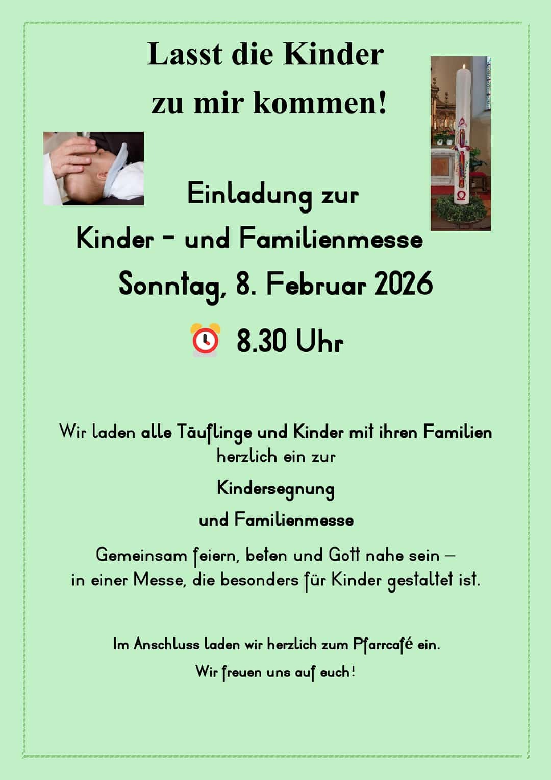 Einladung Täuflingsmesse