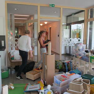 Zwischenlager im Mittagsraum