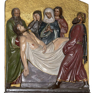 Der heilige Leichnam Jesu wird ins Grab gelegt