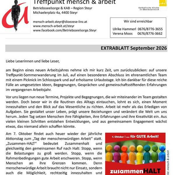 Extrablatt September 2026