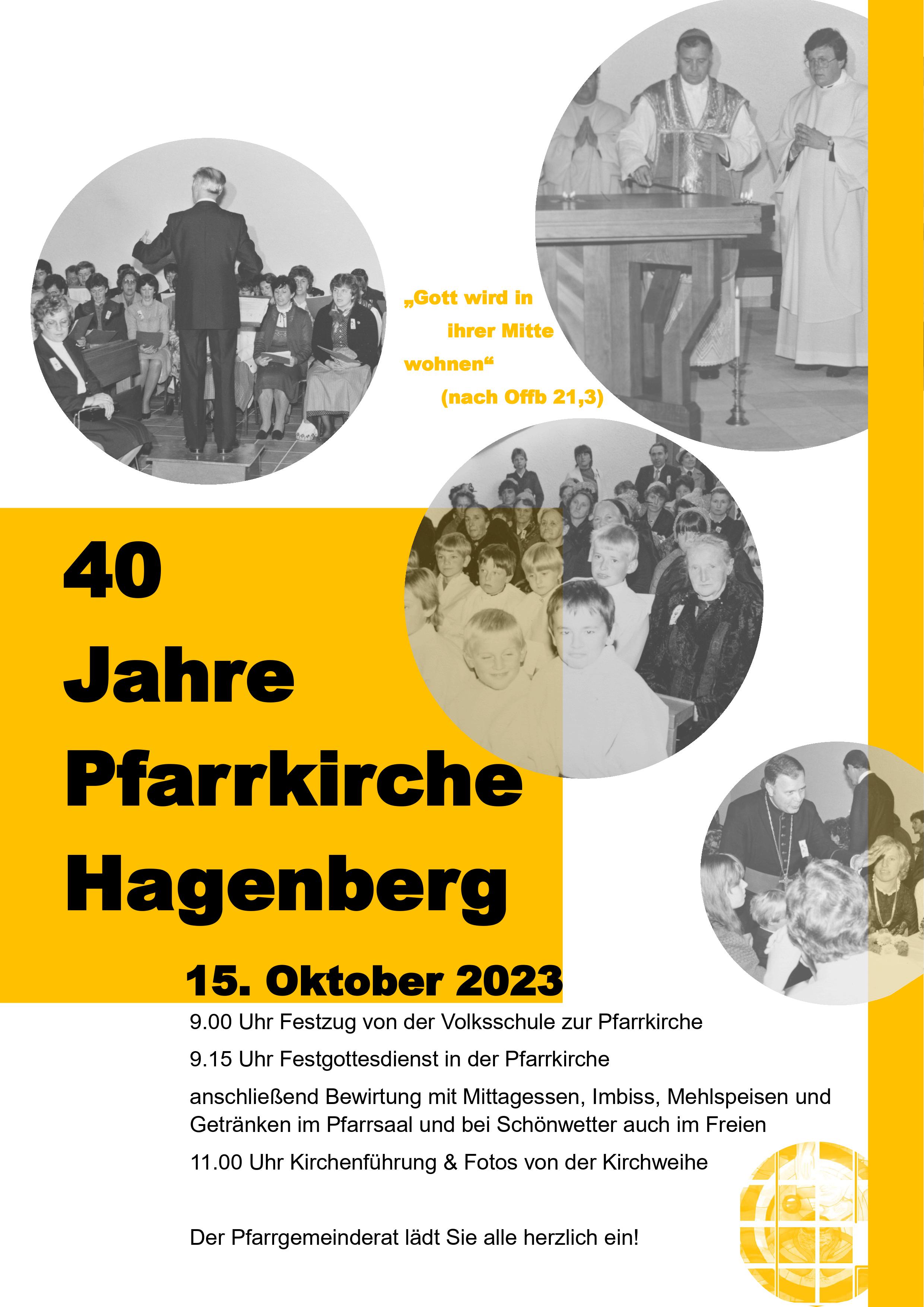 Plakat Kirchweihfest / Pfarre Hagenberg Plakat Kirchweihfest
