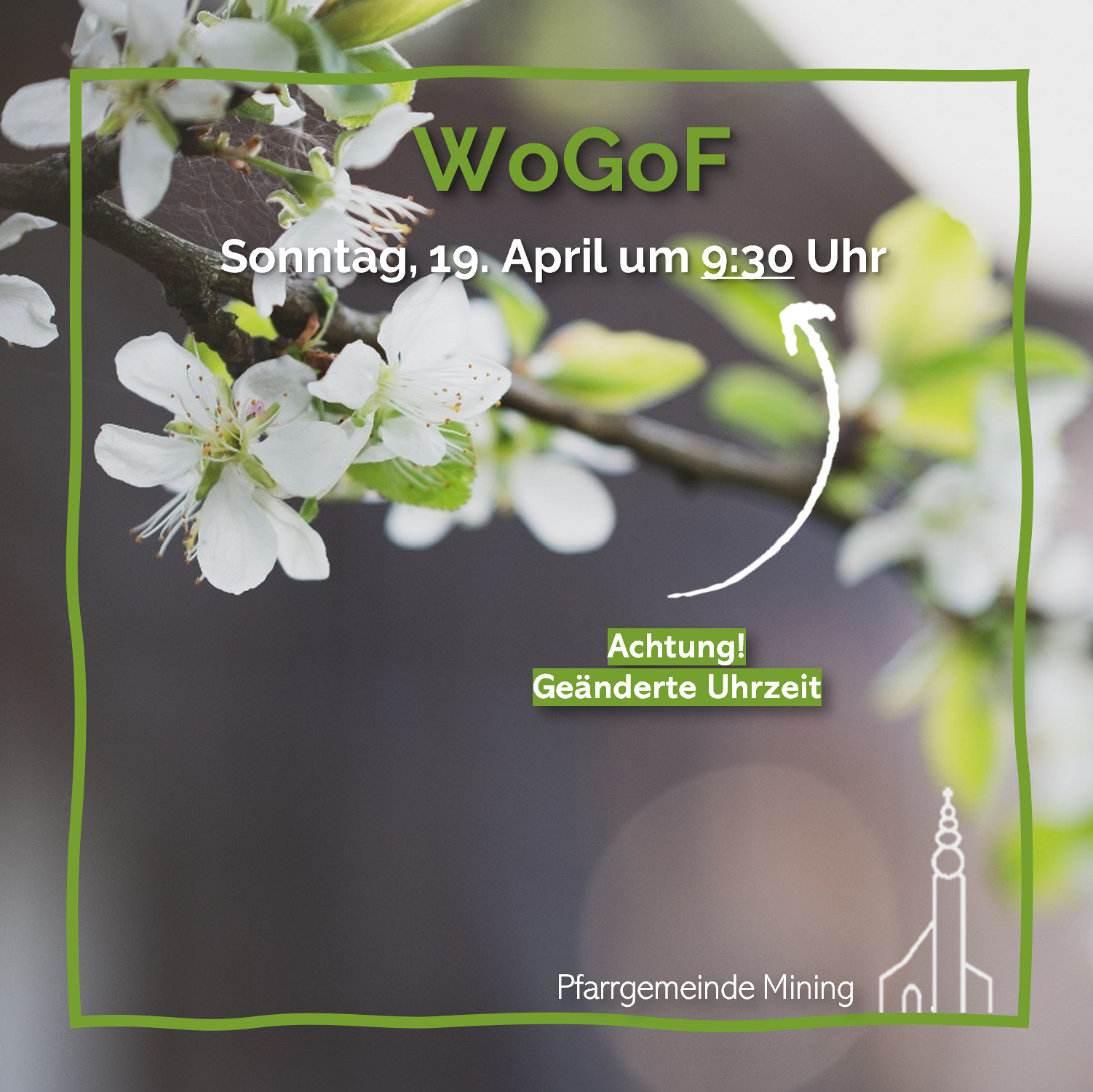 Geänderte Beginnzeit am 19. April