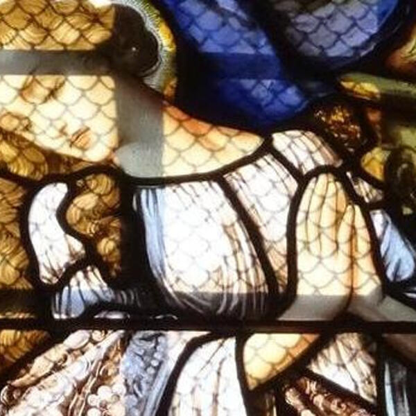 Das Kirchenfenster der Heiligen Barbara                             