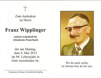 Franz Wipplinger / © Pfarrgemeinde Kopfing Franz Wipplinger