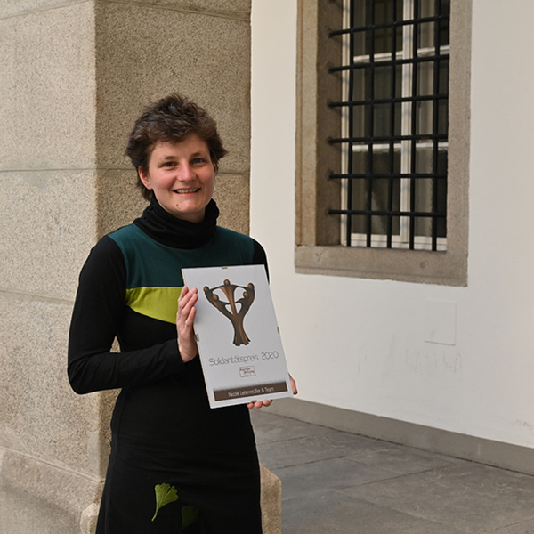 Nicole Leitenmüller bei der Solidaritätspreisverleihung 2020