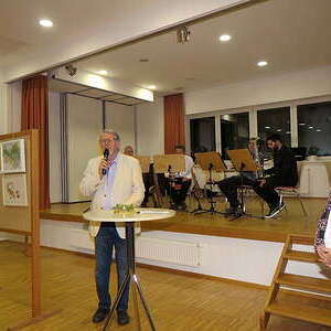 Vernissage mit Aquarellmalbildern