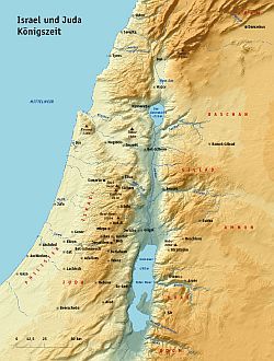 Israel und Juda zur Königszeit; © Bibelwerk Linz