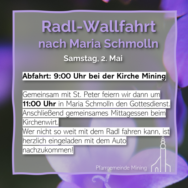 Radlwallfahrt nach Maria Schmolln